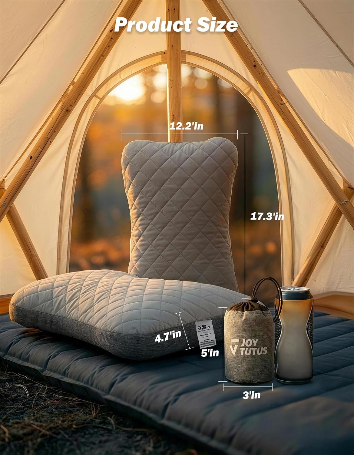 JOYTUTUS Inflatable Camping Pillow Ultralight for Travel, Camping, Hiking
