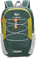 IVYGREEN Small Kids Hiking Backpack for Camping or Short Trip, Green, S