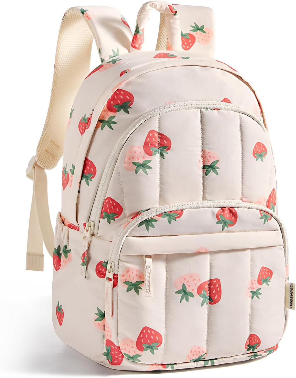 BAGSMART College Laptop Backpack,Cute Travel Backpack for Women,Quilted Computer Bookbag