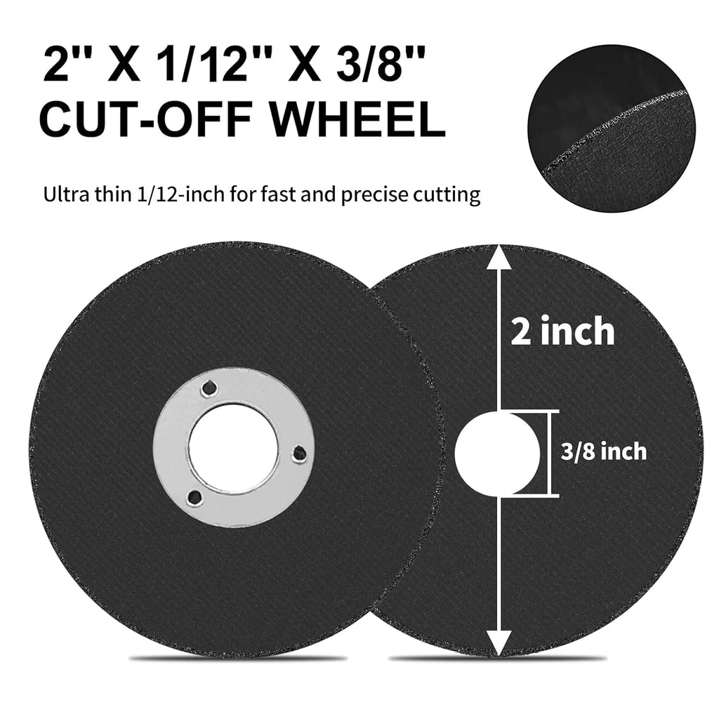 15Pcs 2" Cut Off Wheels 3/8" Arbor Die Grinder Metal Cutting Disc