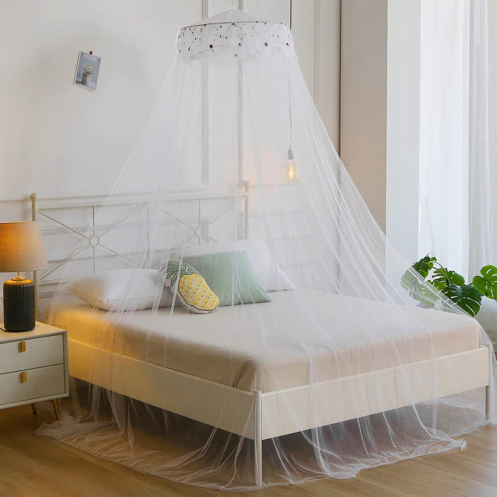 Mosquito Net Bed Canopy for Girls Dome Bed Curtains Tent Twin Queen Size