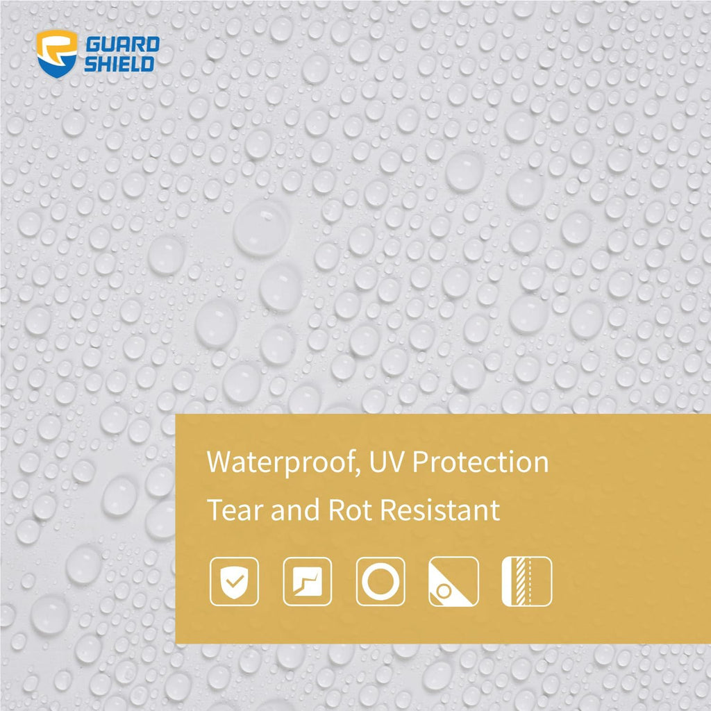 GUARD SHIELD White Tarp 12x16 Feet Medium Duty All Purpose Poly Tarps Cover 7mil