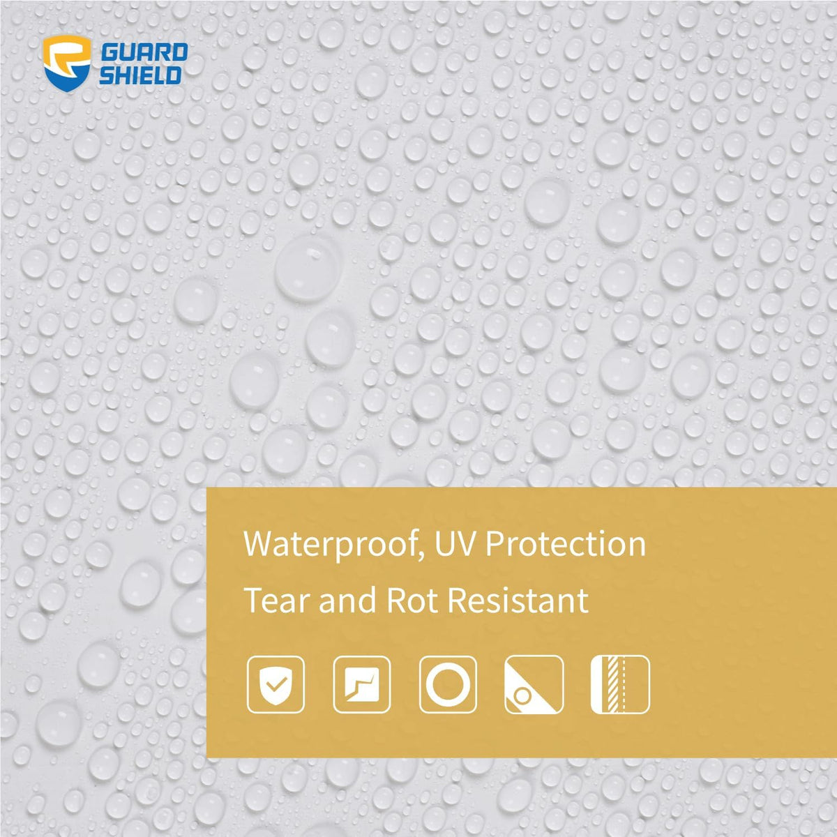 GUARD SHIELD White Tarp 8x10 Feet Medium Duty All Purpose Poly Tarps Cover 7mil