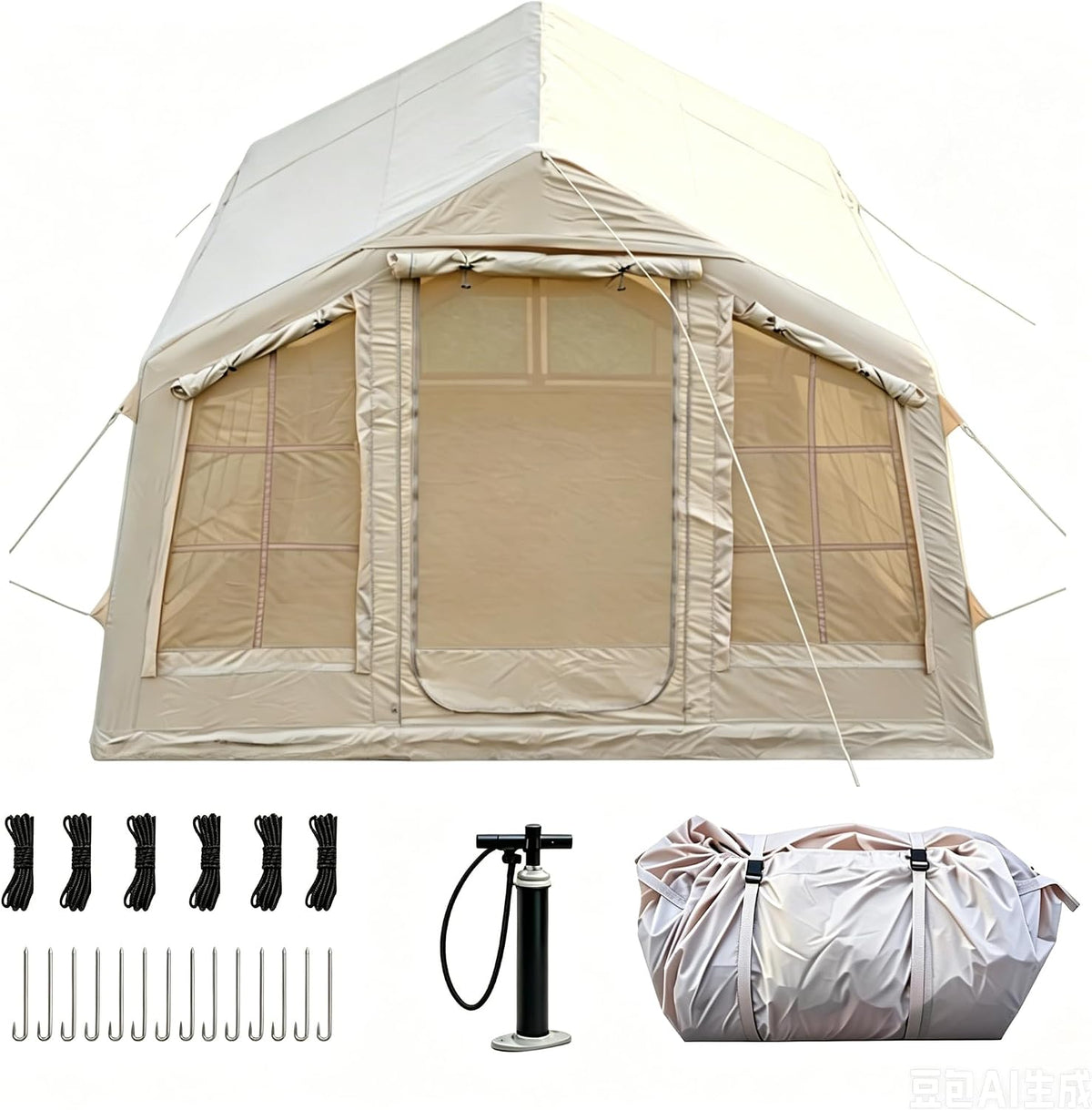 Inflatable Tent with Skylight & Stove Jack,Blow Up Tents, Hot Tent