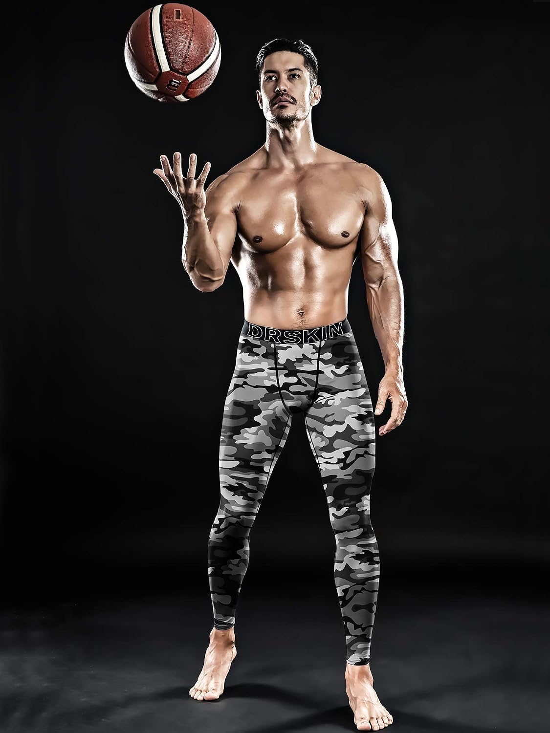 DRSKIN Men’s Compression Pants (5/4/3 Pack) Quick Dry Tights Leggings Sports Baselayer Running Gym Workout
