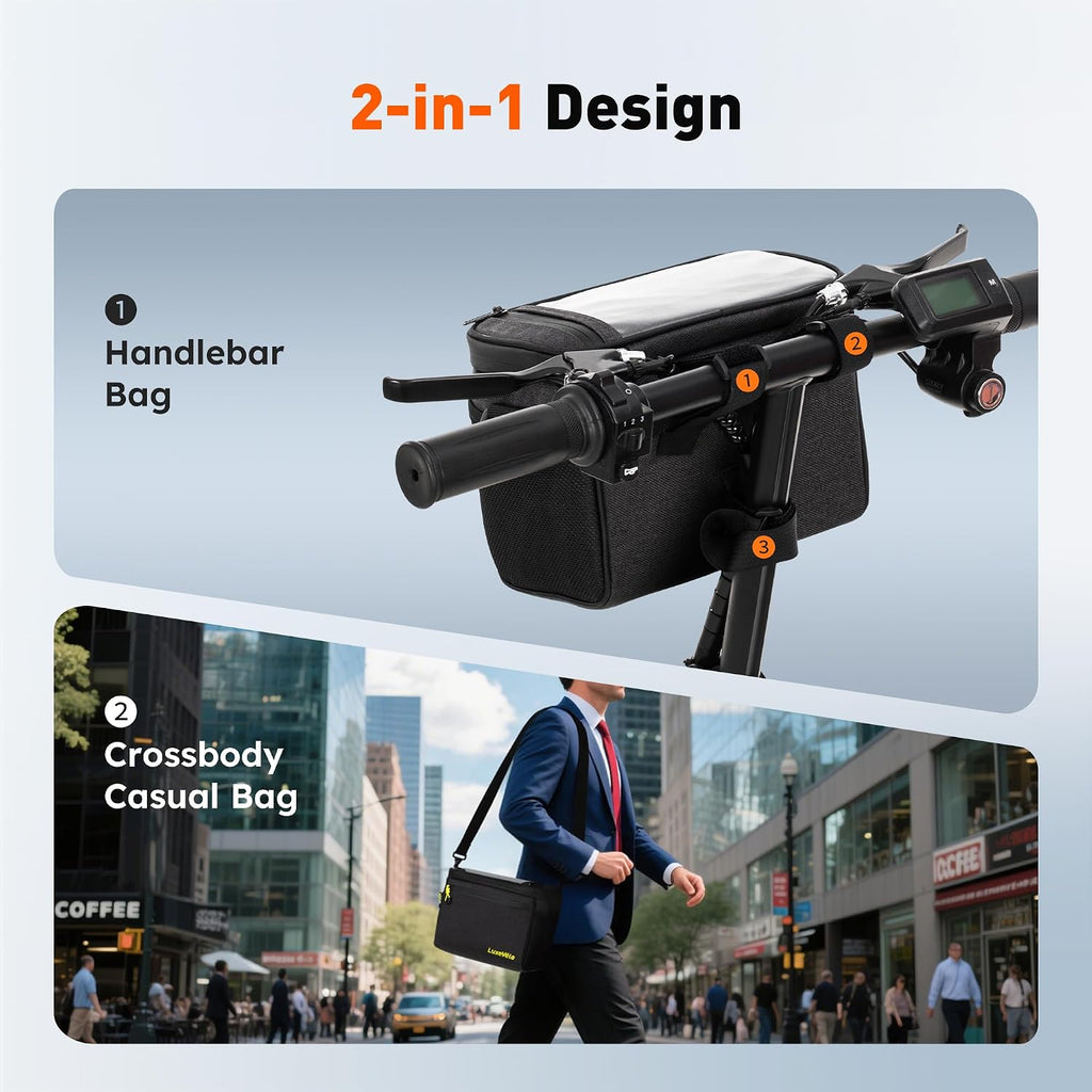 Bike Handlebar Bag, Front Bicycle Basket Bag