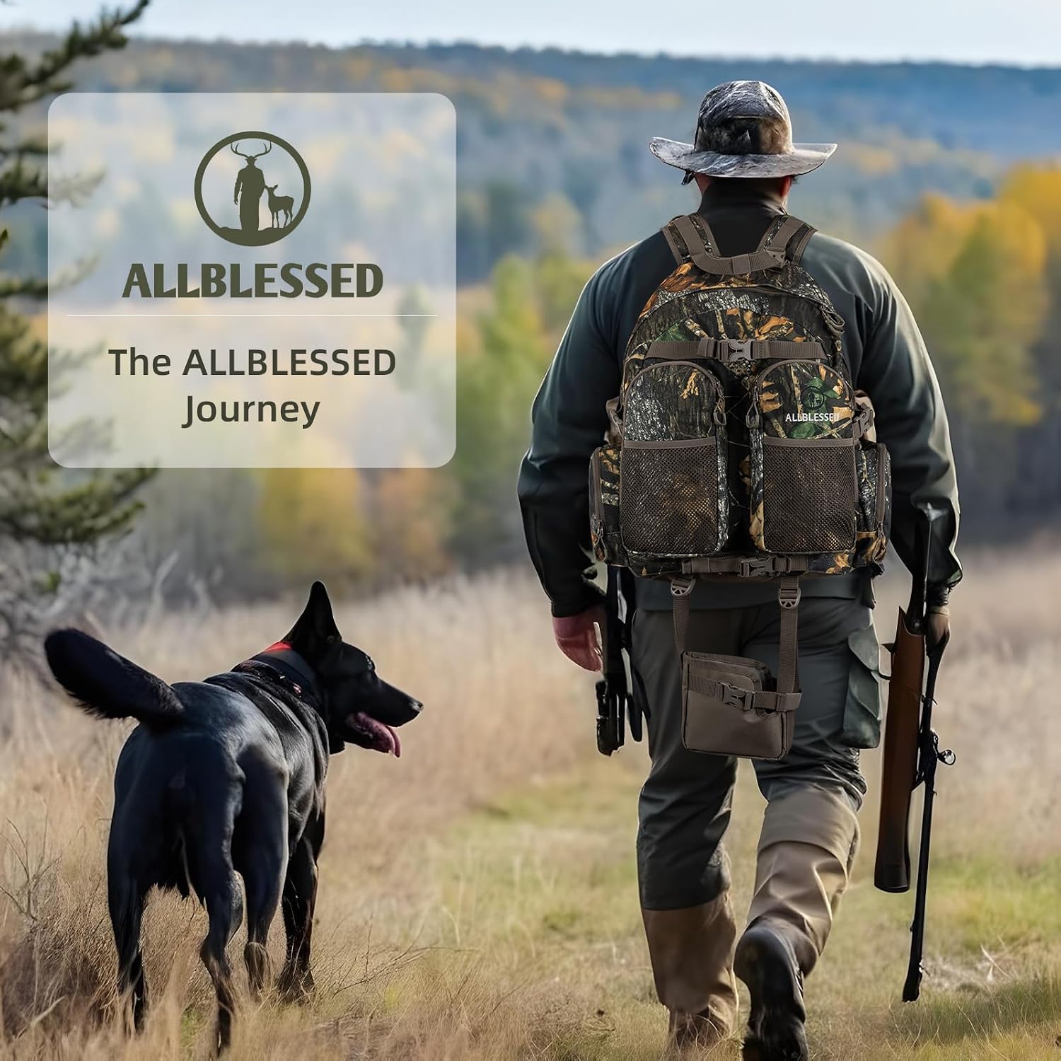 Hunting Backpack for Men Camo Hunting Day Pack for Rifle Bow 35L