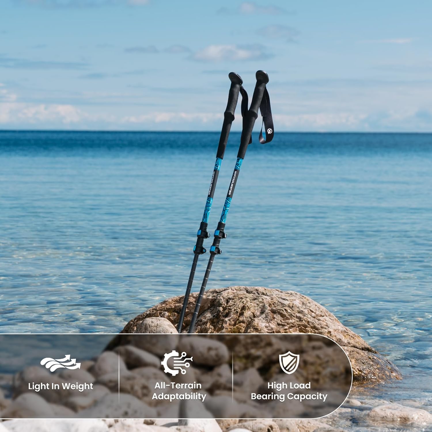 Strider X Carbon Fiber Trekking Poles Adjustable Hiking Poles