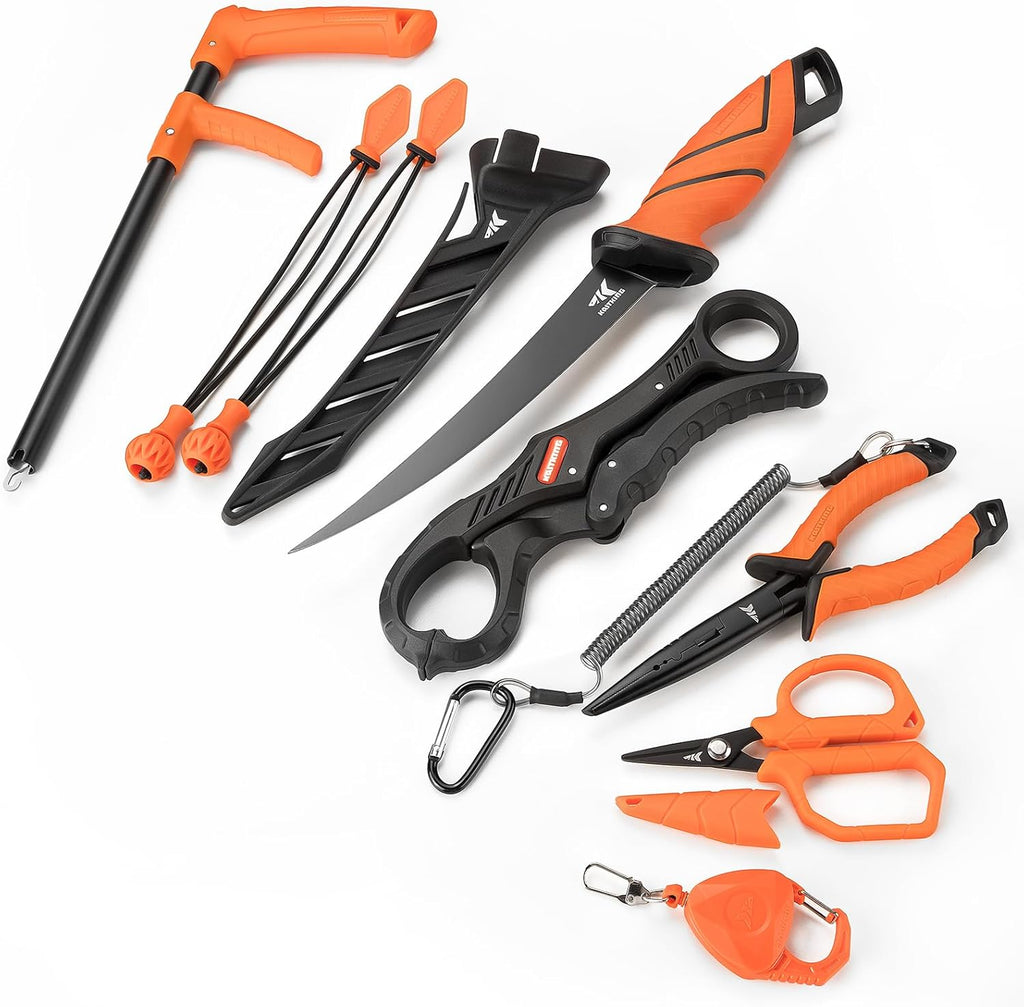 KastKing SteelStream 8pc Fishing Tool Kit, Fishing Gear and Gifts for Men