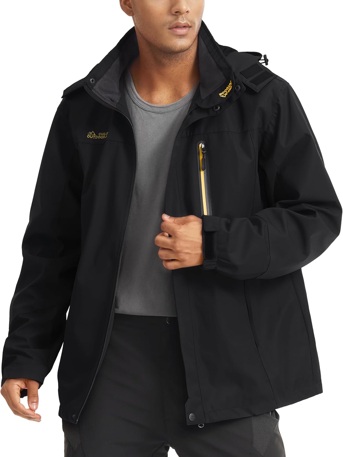 MAGCOMSEN Men's Rain Jacket Lightweight Windbreaker Fishing Raincoat