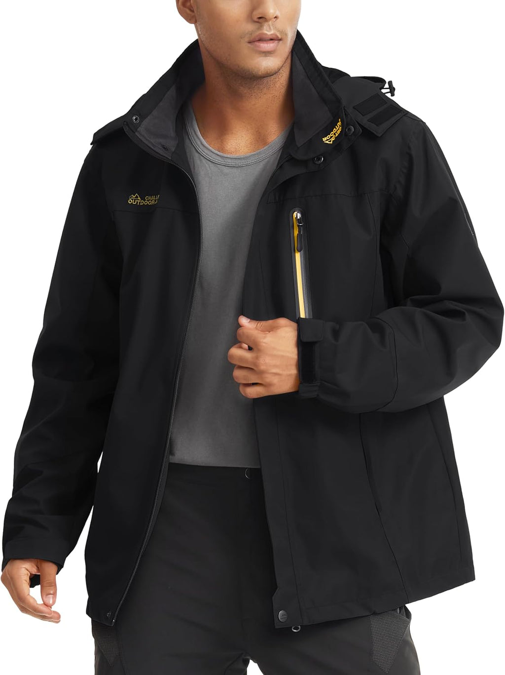 MAGCOMSEN Men's Rain Jacket Lightweight Windbreaker Fishing Raincoat