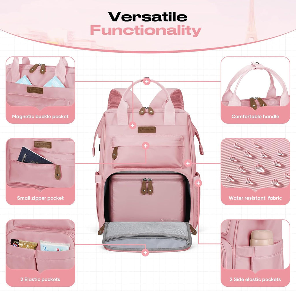 Maelstrom 15.6-17.3"Laptop Backpack with Lunch Box, Work Bag for Womenn Men