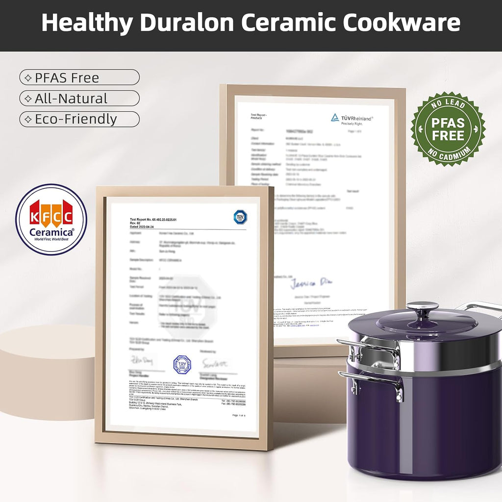 Nuwave Lux 13pc Forged Lightweight Nonstick Ceramic Cookware Set, PFAS-Free