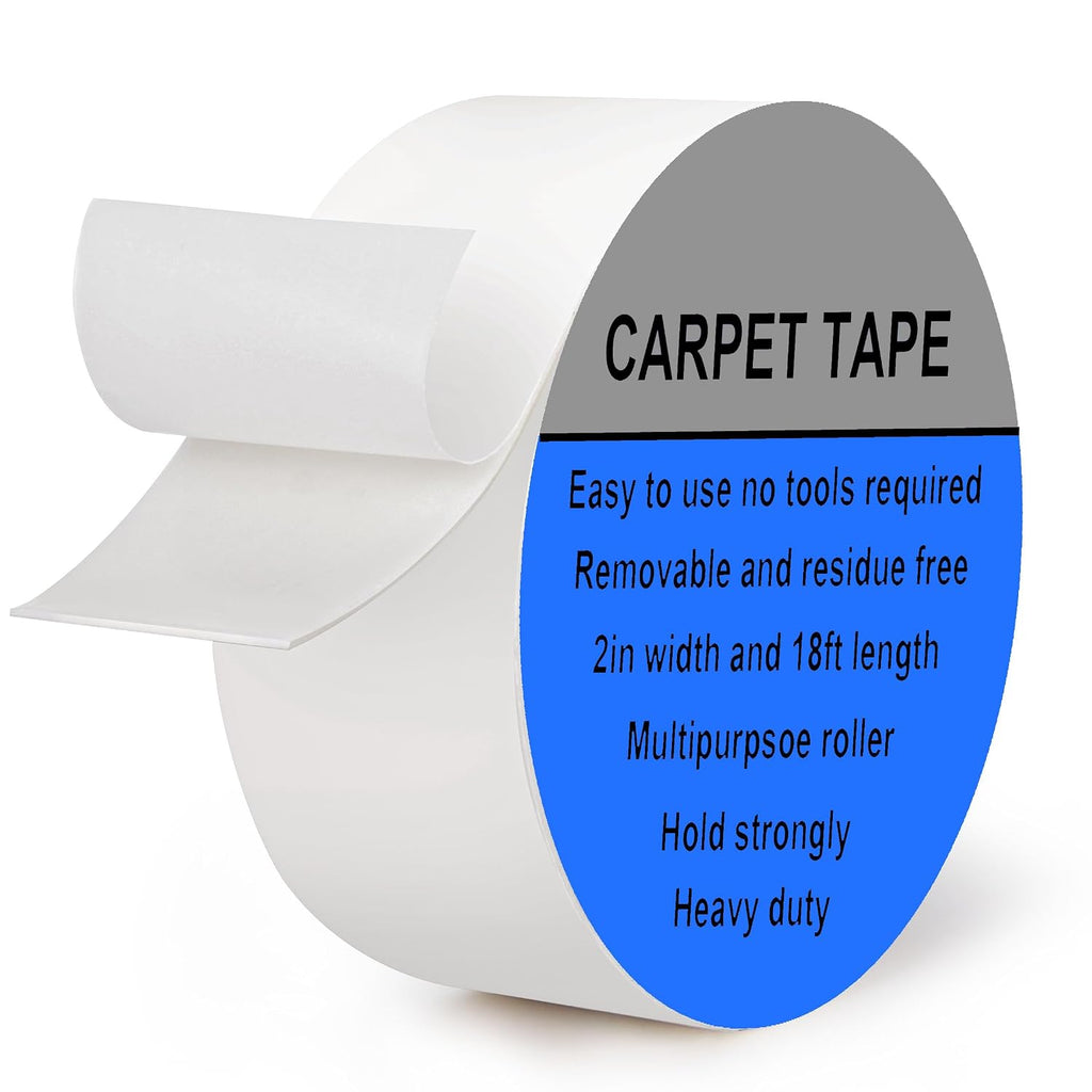 Hasaky Removable Double Sided Tape 18ft, Picutre Hanging Strips Damage Free,Heavy Duty Mounting Tape Wall Adhesive Strips for Poster Carpet Rug Art Craft Scrapbook