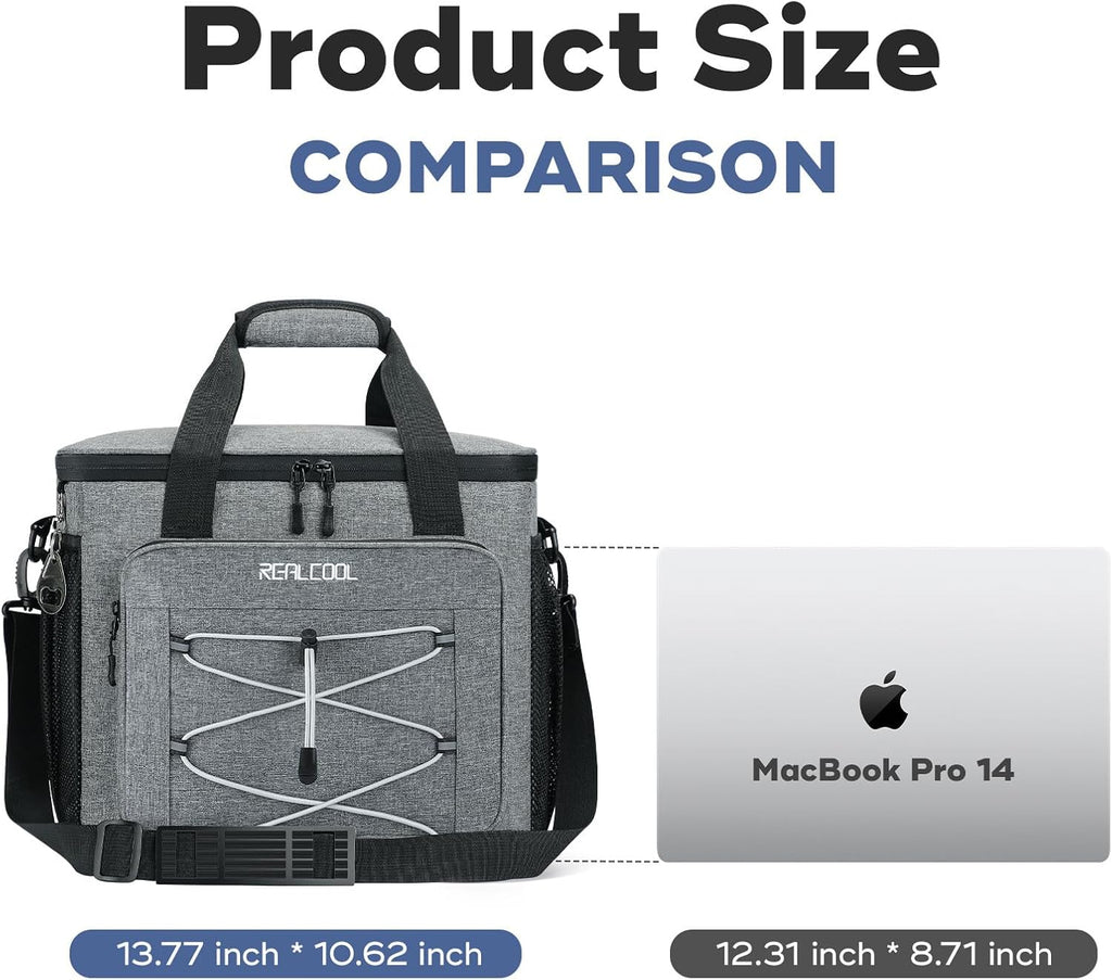 RealCool 35/45 Can Collapsible Soft Cooler Bag, Leakproof Ice Chest