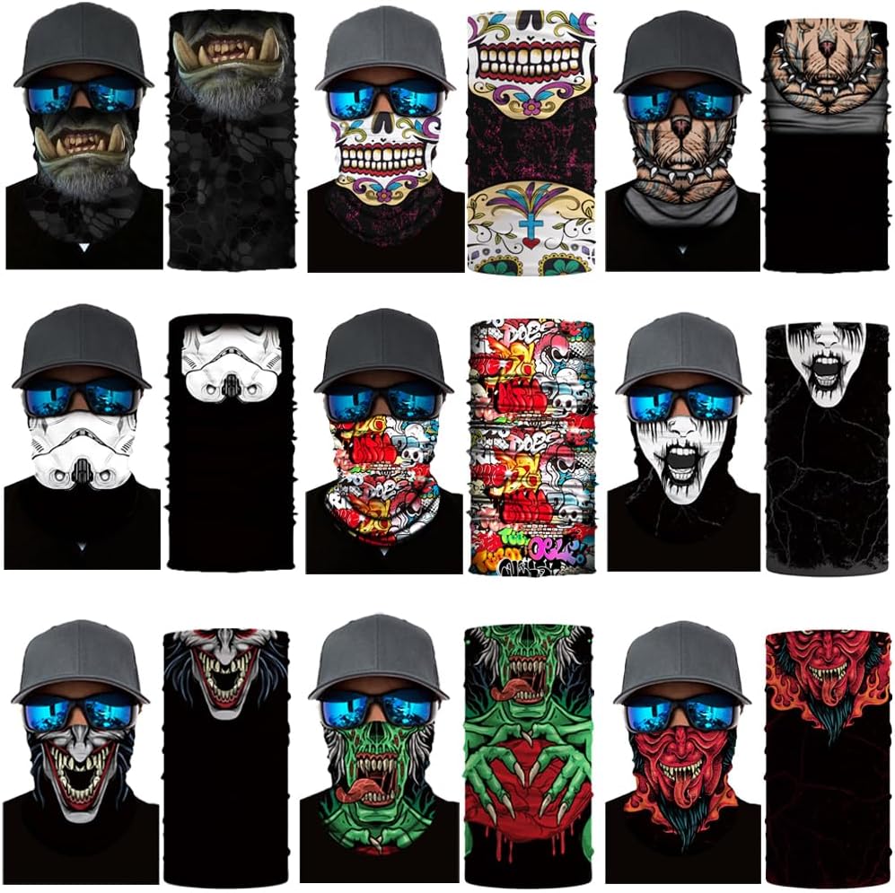Neck Gaiter Mask,UV Protection Bandana Gator Face Cover Covering Mask,Tube Scarf,Neck Warmer Balaclava,Headband
