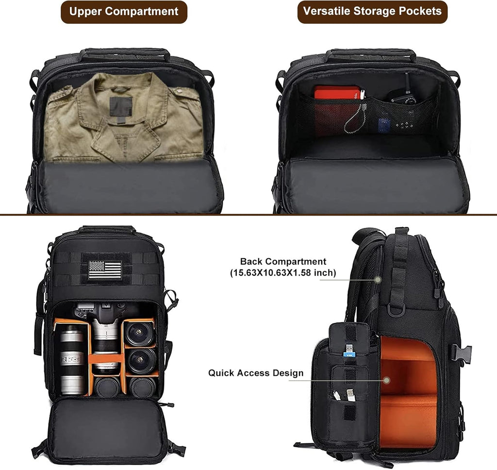 MOSISO Camera Backpack, DSLR/SLR/Mirrorless Tactical Camera Bag Case
