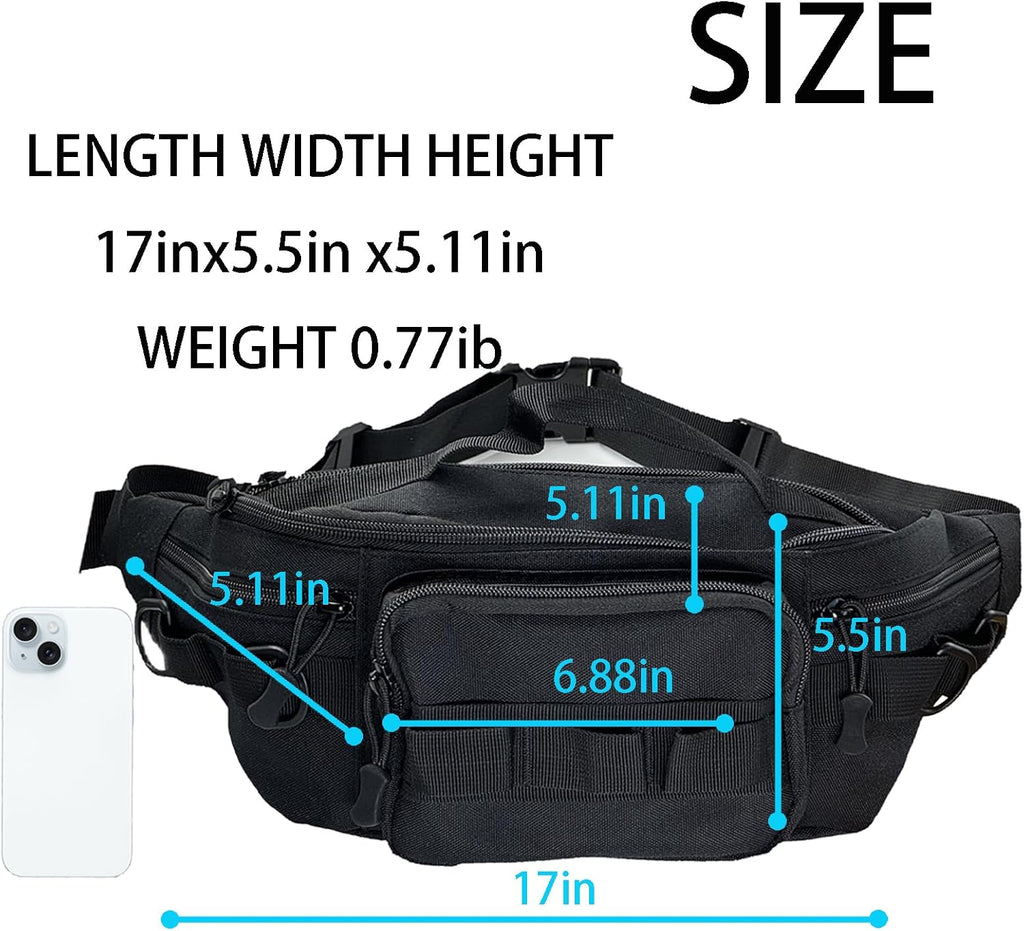 Fishing Fanny Pack for Men -Fishing Fanny Pack-Lightweight and Fishing Sling Pack