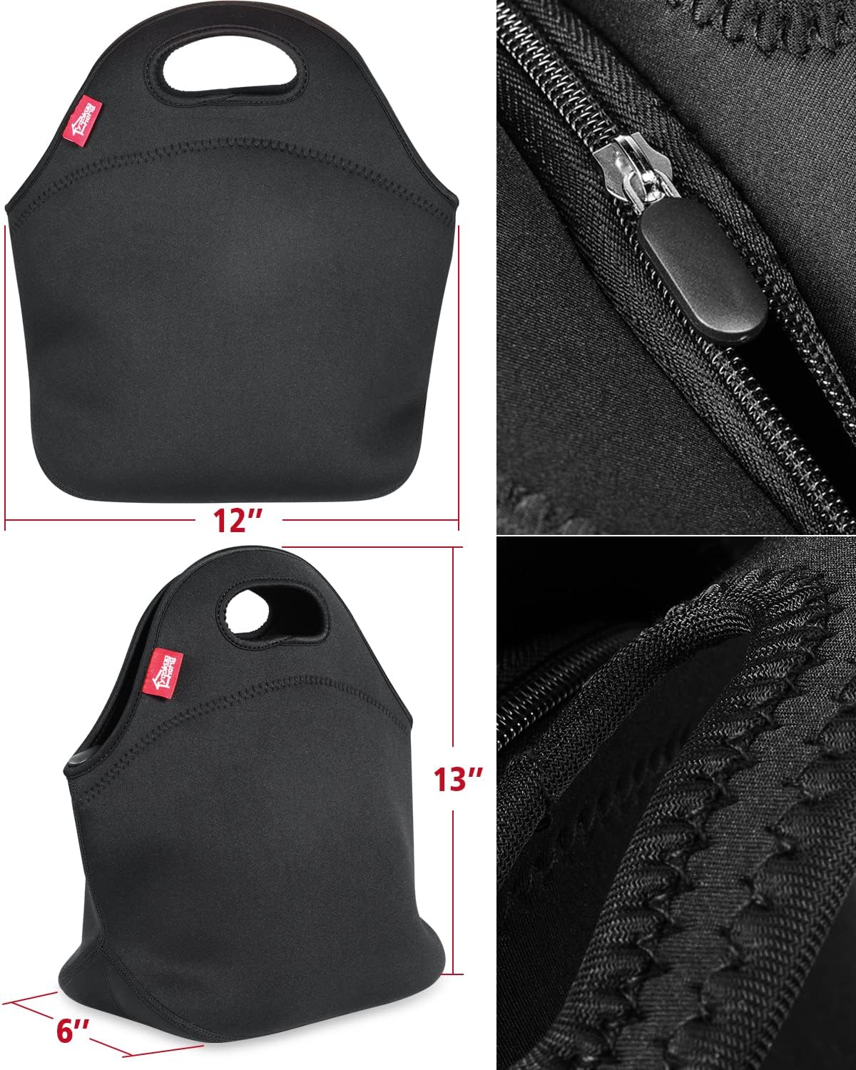 Insulated Lunch Tote Bag, Waterproof Cooler Bag for Work Office School