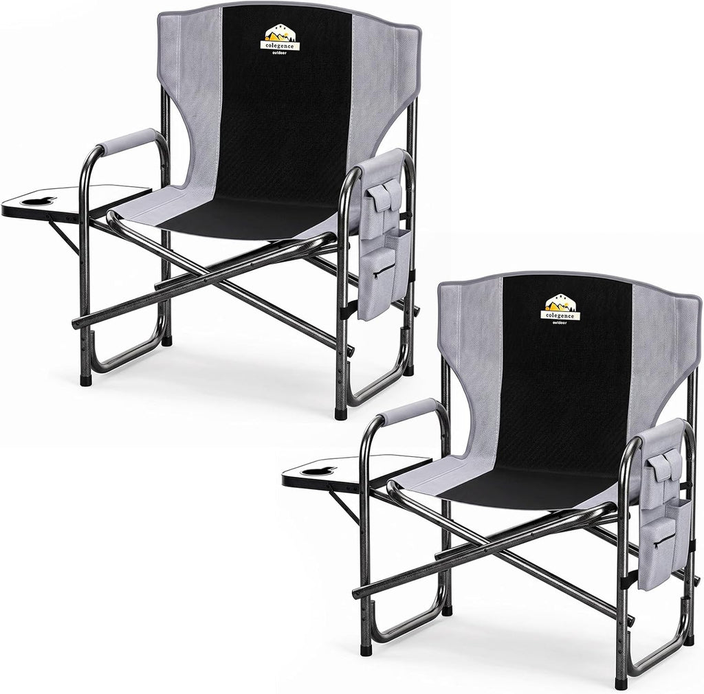 Colegence Oversized Camping Chair, 600-lb Capacity, Heavy-Duty Steel Frame