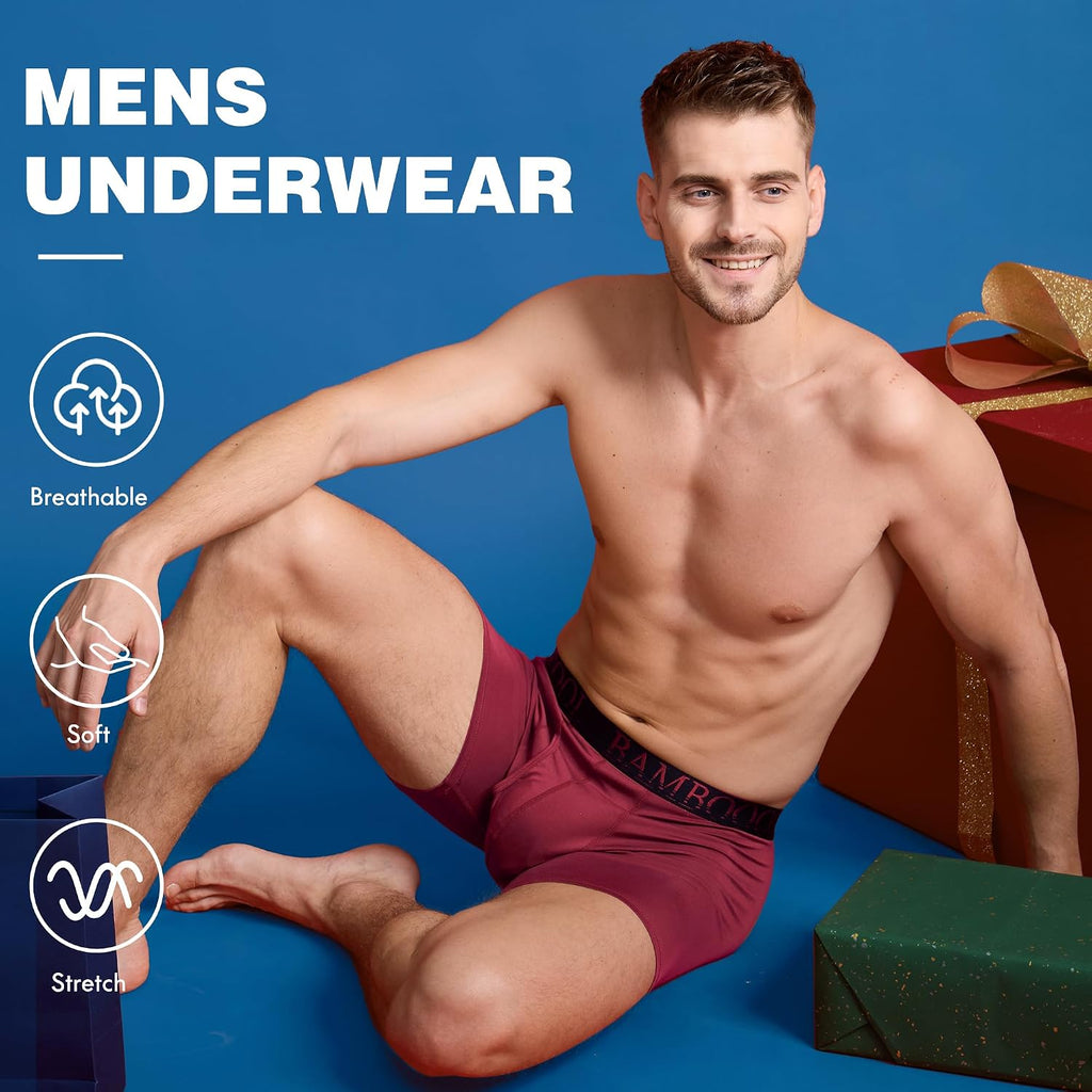 BAMBOO COOL Ultra Soft & breathable Mens Underwear Boxer Briefs Pack