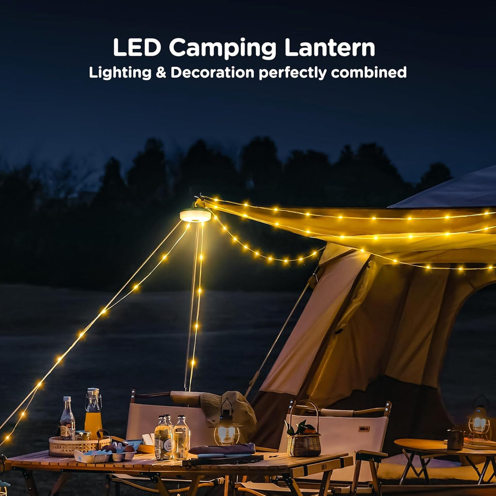 OGERY Camping String Lights 4 in 1, 32.8FT Quick Storage 8 Modes Protable