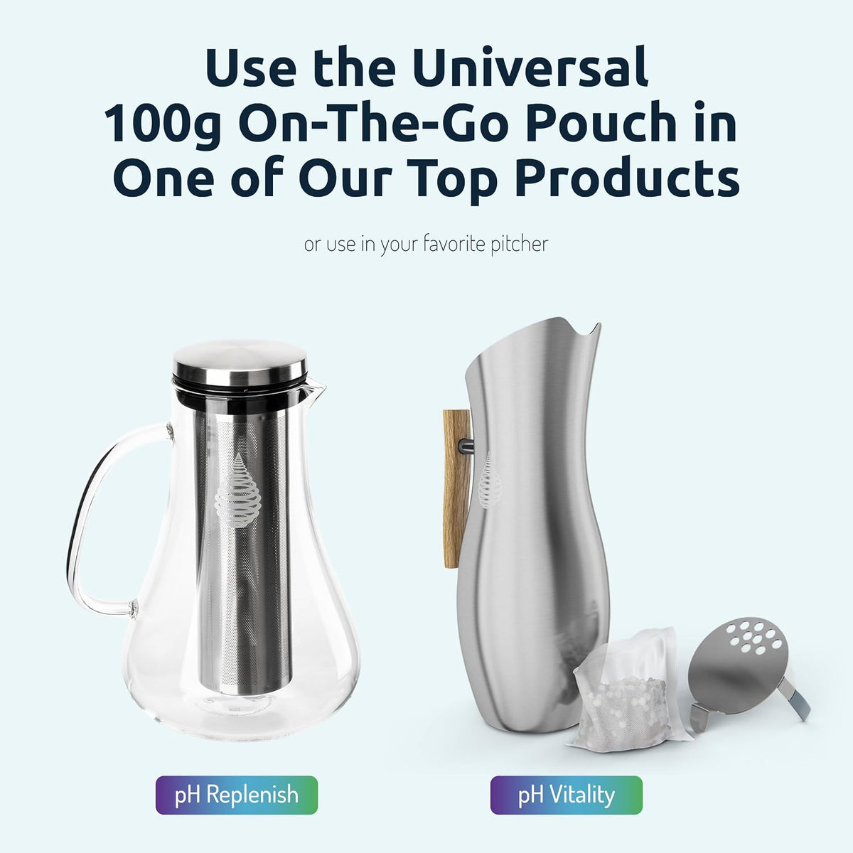 Invigorated Water pH ON-The-GO Alkaline Water Filter Pouch- Portable Alkaline Water Filtration System for Your Bottle, Pitcher, Jug, Container - High pH Water - Long-Life 105 Gallon/400 Litre (1-Pack)