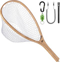 SF Fly Fishing Landing Net Soft Rubber Mesh Trout Net Catch and Release Net