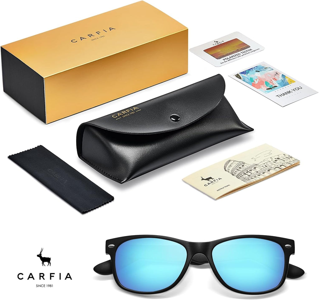 CARFIA Polarized Sunglasses Men Womens UV Protection,TR90 Lightweight Frame Sports Life Style Outdoor Running Sun Glasses
