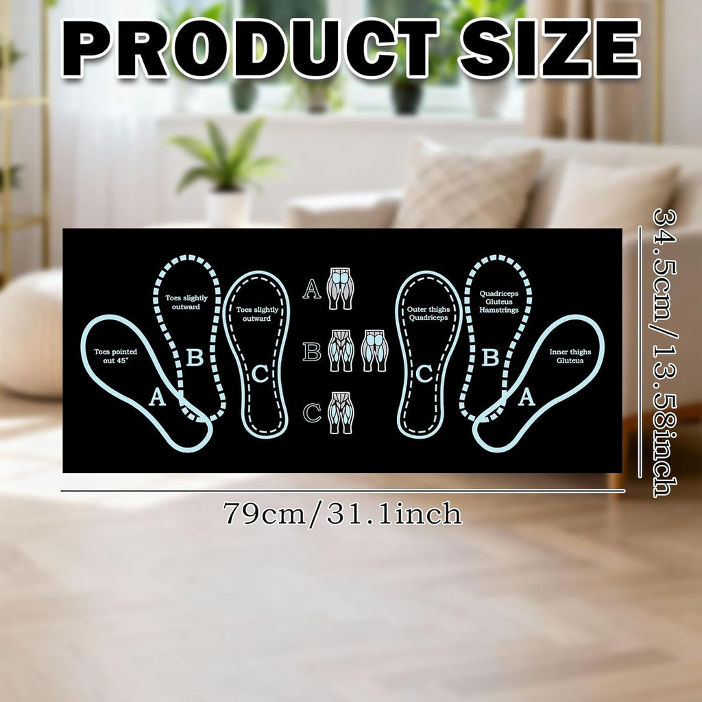 Anti-Slip Squat Mat, Squat Mat with Foot Position Sports Accessories for Home Workout, Anti-Slip & Shock-Absorbing Scientific Design Suitable for Home & Gym Use