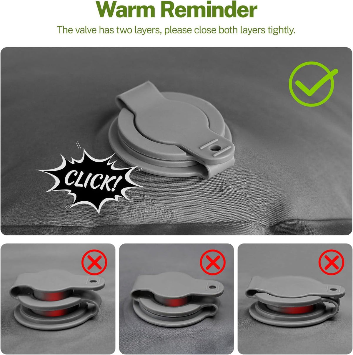 OGERY Double Sleeping Pad for Camping, 6" Extra-Thick Reinforced