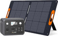 ALLWEI 300W 256Wh Power Station + 100W Solar Panel, LiFePO4 Solar Generator