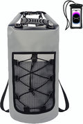 SHENDU 20L Roll-Top Waterproof Dry Bag Backpack for Kayaking Hiking(gray)