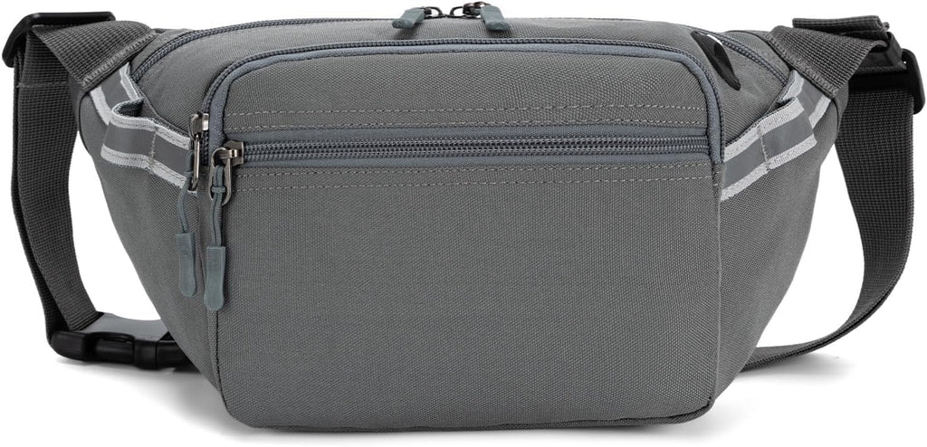 RFID Blocking Fanny Pack for Men Women, 5-Pocket Crossbody Hip Waist Bag