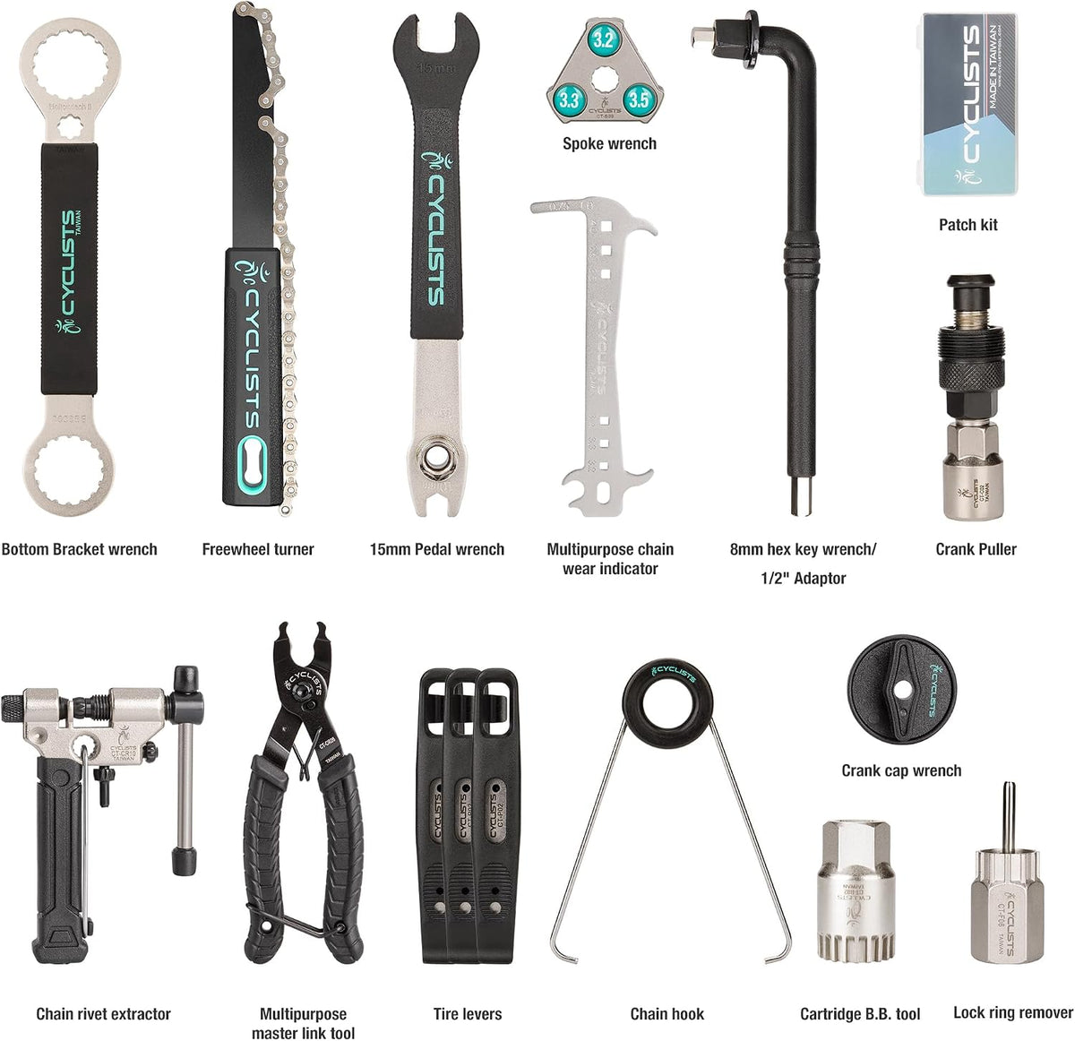 cyclists 17 PCS Bike Tool Kit - Bicycle Repair Tool Set with Storage Case
