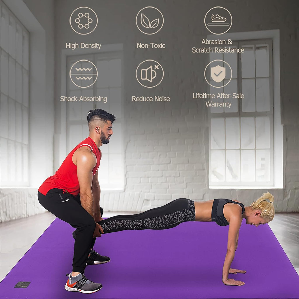 GXMMAT Large Exercise Mat 6'x4'/6'x5'/6'x6'(7mm)