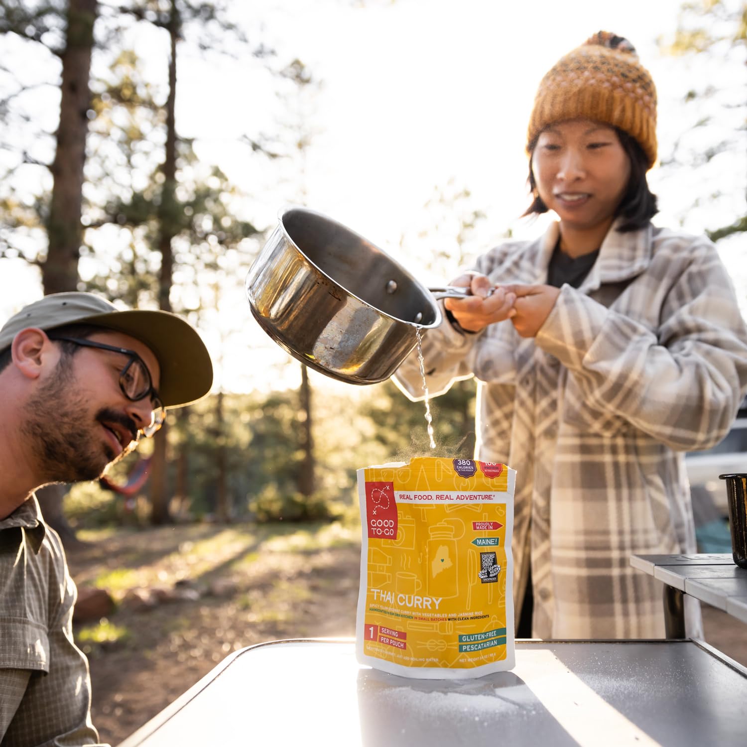 GOOD TO-GO Thai Curry (Single Serving) | Camping & Backpacking Food | Just Add Water Backpacking Meals | Good To-Go Dehydrated Meals Taste Better Than Freeze Dried Food