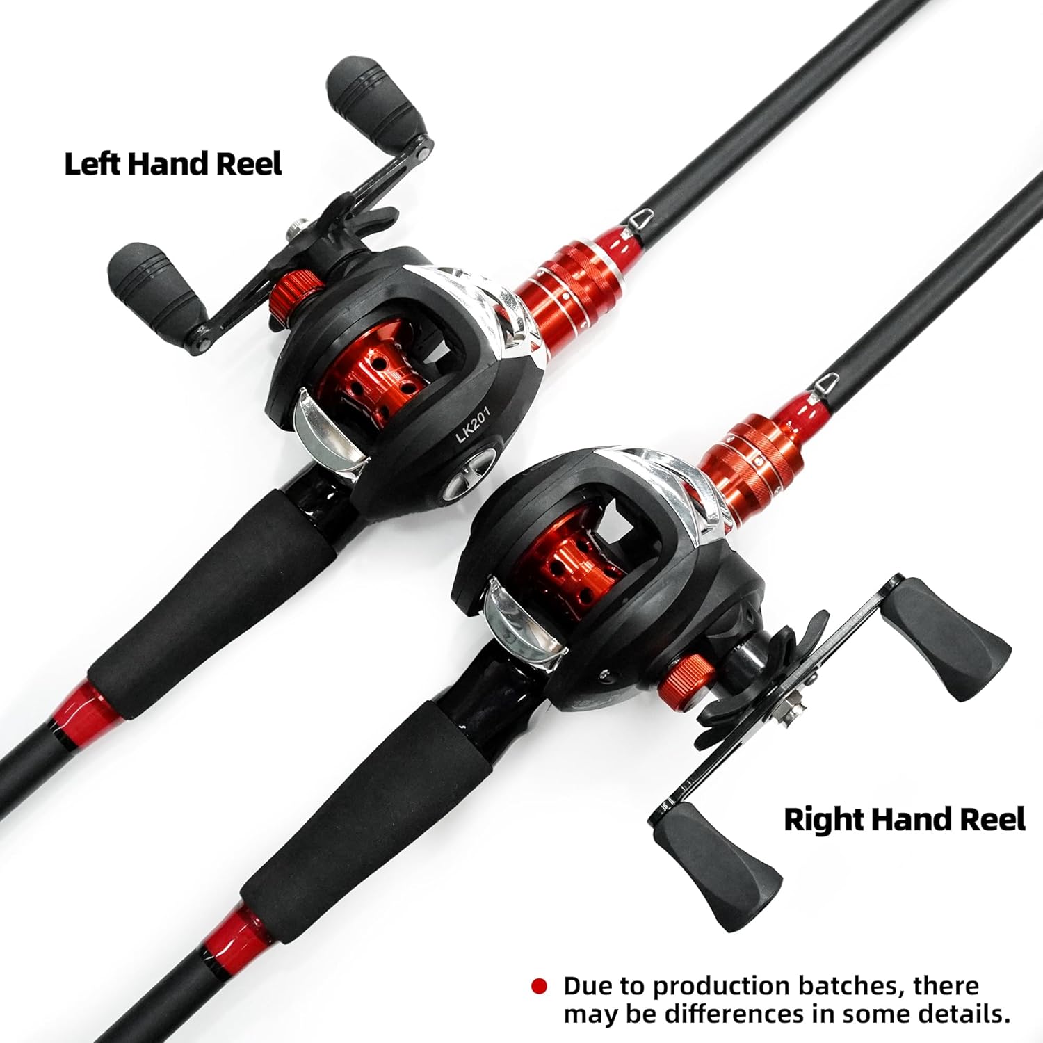 Kilitn Fishing Rod and Reel Combo, Baitcasting Combo Baitcast Reel, 6 Foot 7 Foot 2-Piece, Durable Fiberglass Wrapped Carbon Fiber Rod with Comfortable EVA Handle