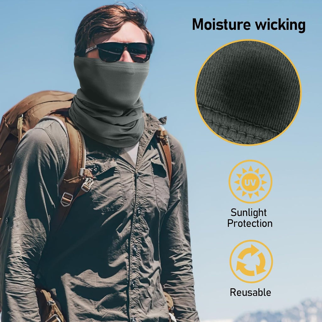 TICONN Neck Gaiter for Men Women, Cooling Bandana Face Mask Cover Gator