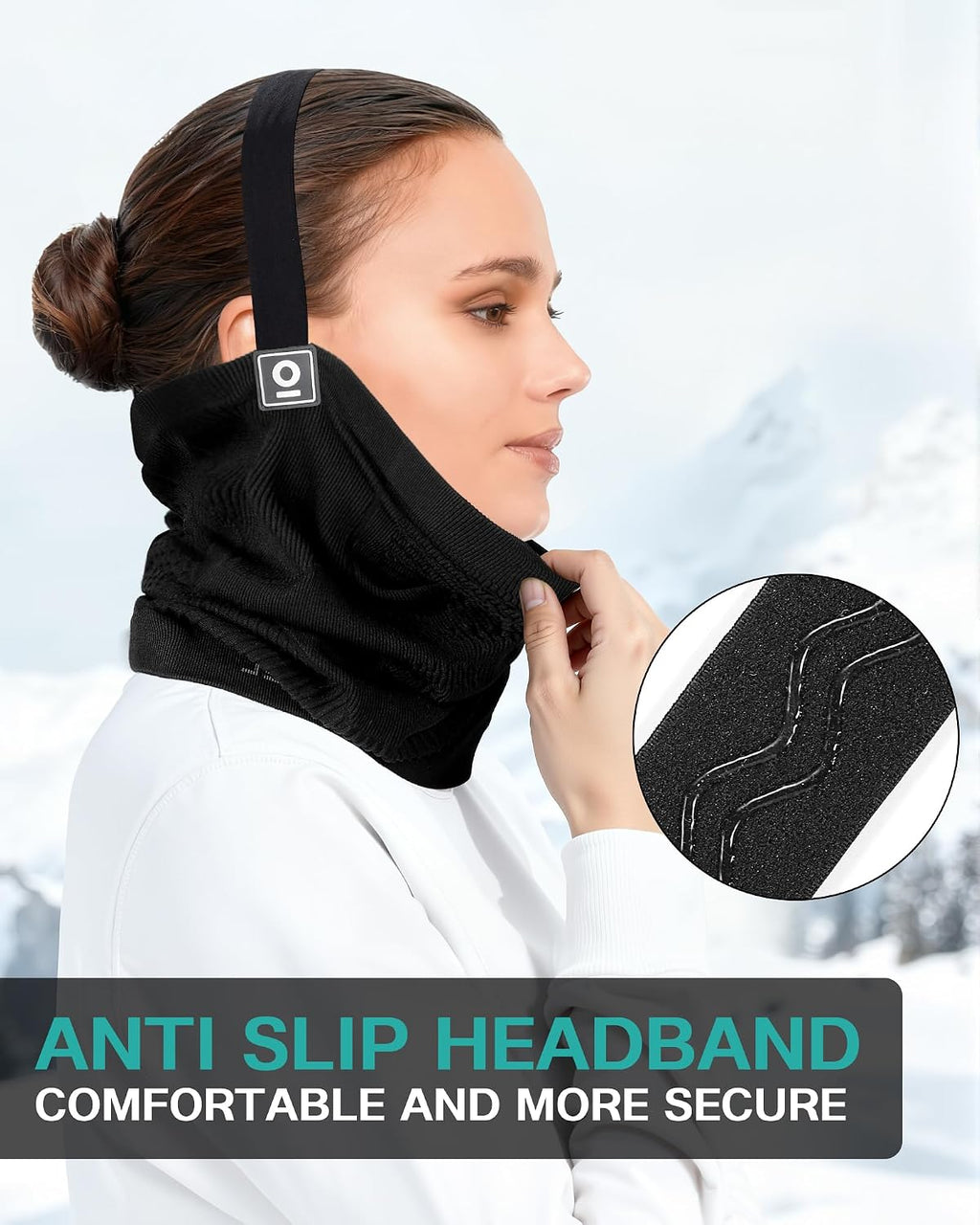 AOPREL Winter Neck Gaiter Breathable Neck Warmer Windproof Half-Face Mask
