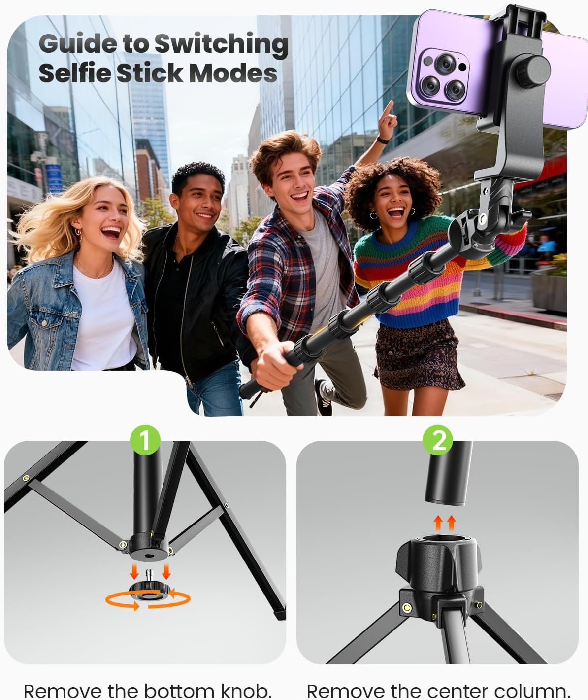 CAMBOFOTO 82"/210cm Tall Tripod for iPhone with Gooseneck & Remote, Holder