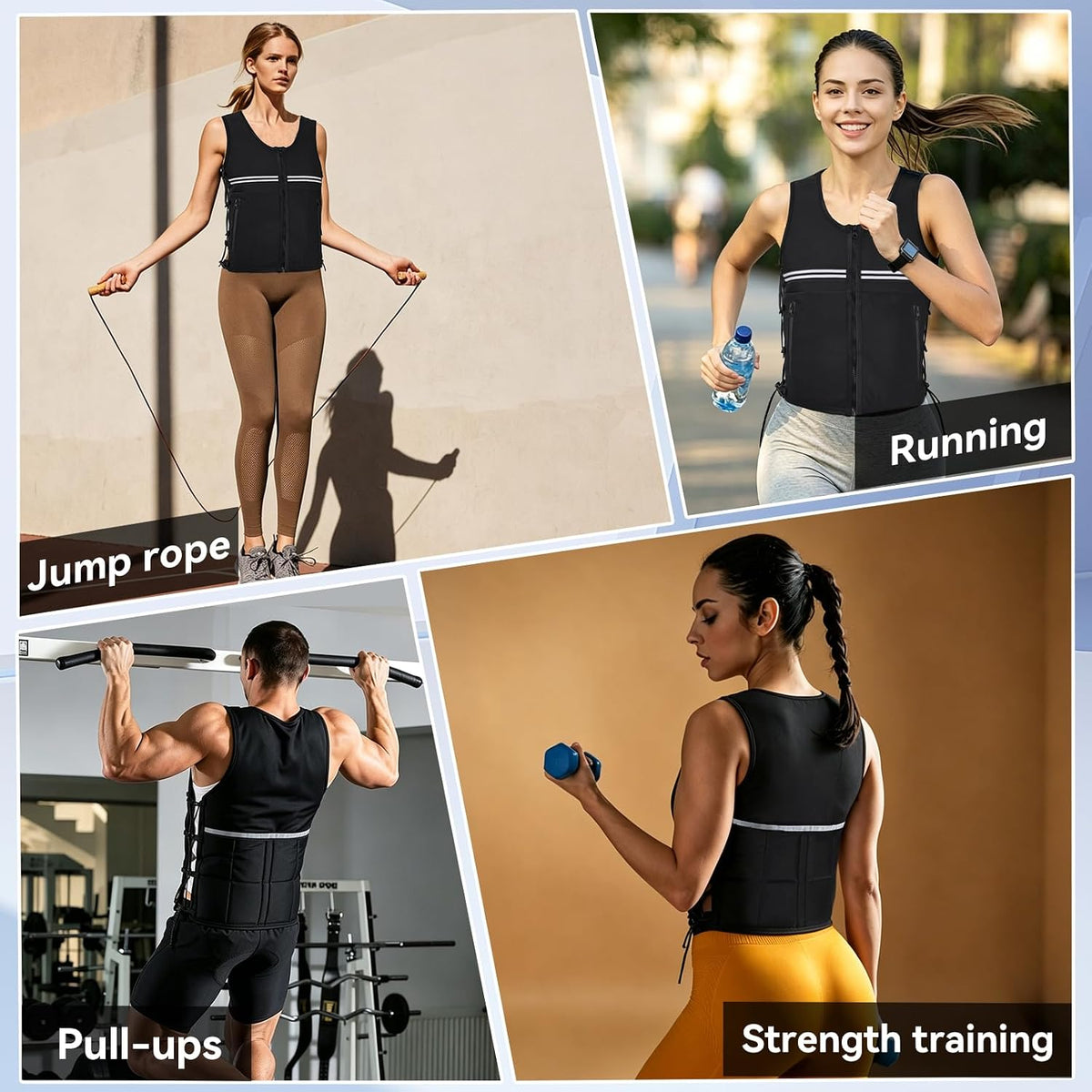 Ktinnead Adjustable Weighted Vest for Women Men, 1-10 Lbs Removable