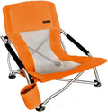 Nice C Low Beach Camping Folding Chair, River Sand Lake Chair (1P, Orange)
