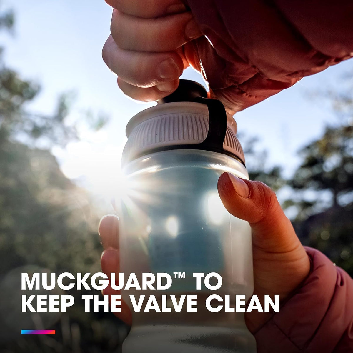 HydraPak Breakaway+ Filter Water Bottle (30oz, Clear)