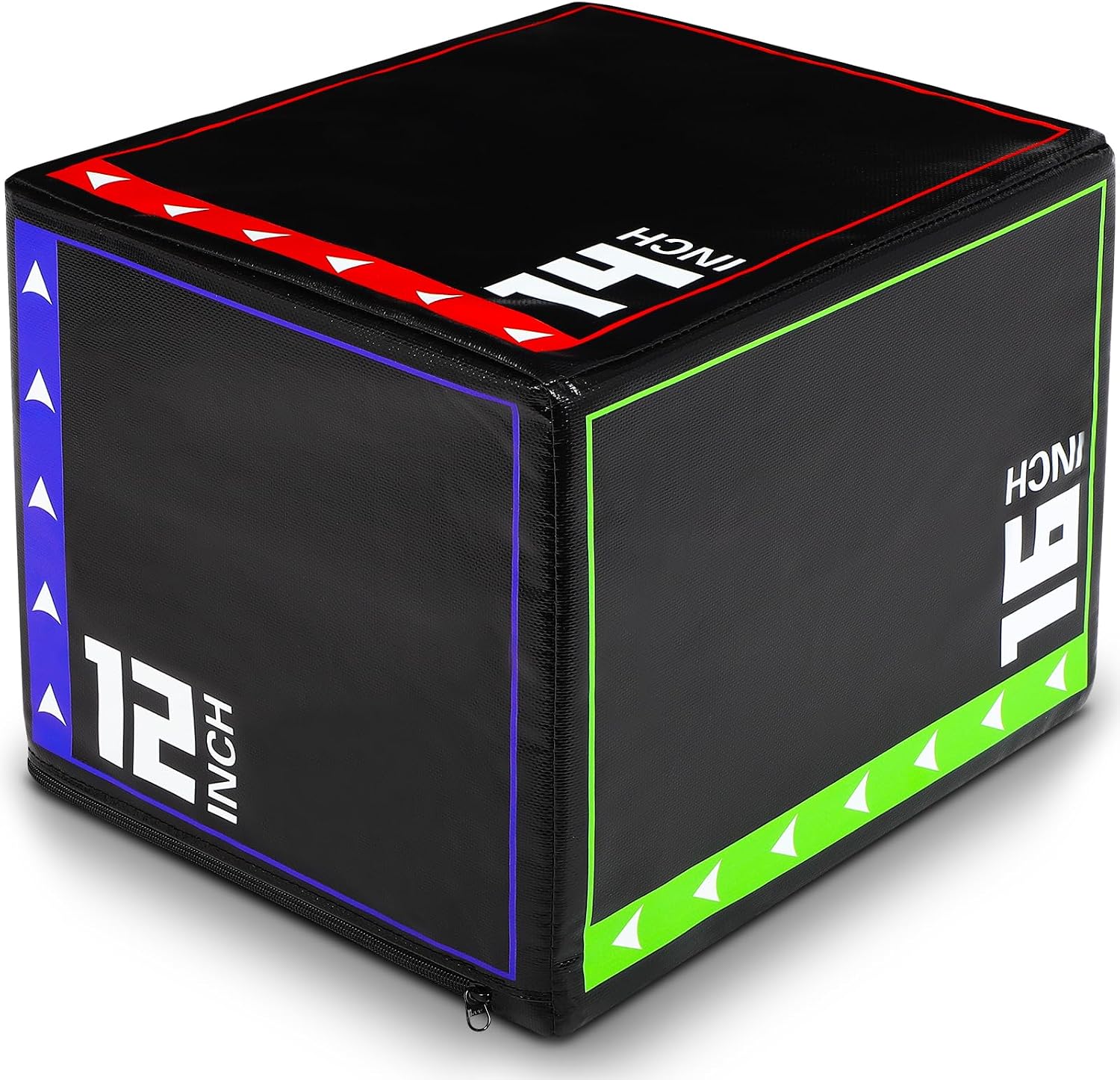 3-in-1 Plyometric Box Set (12/16/20/24/30") - High-Density EPE & Compressed Foam Jump Box for Home Gym, HIIT & CrossFit - Non-Slip Box Jumps, Step-Ups, Squats, Hip Thrusts