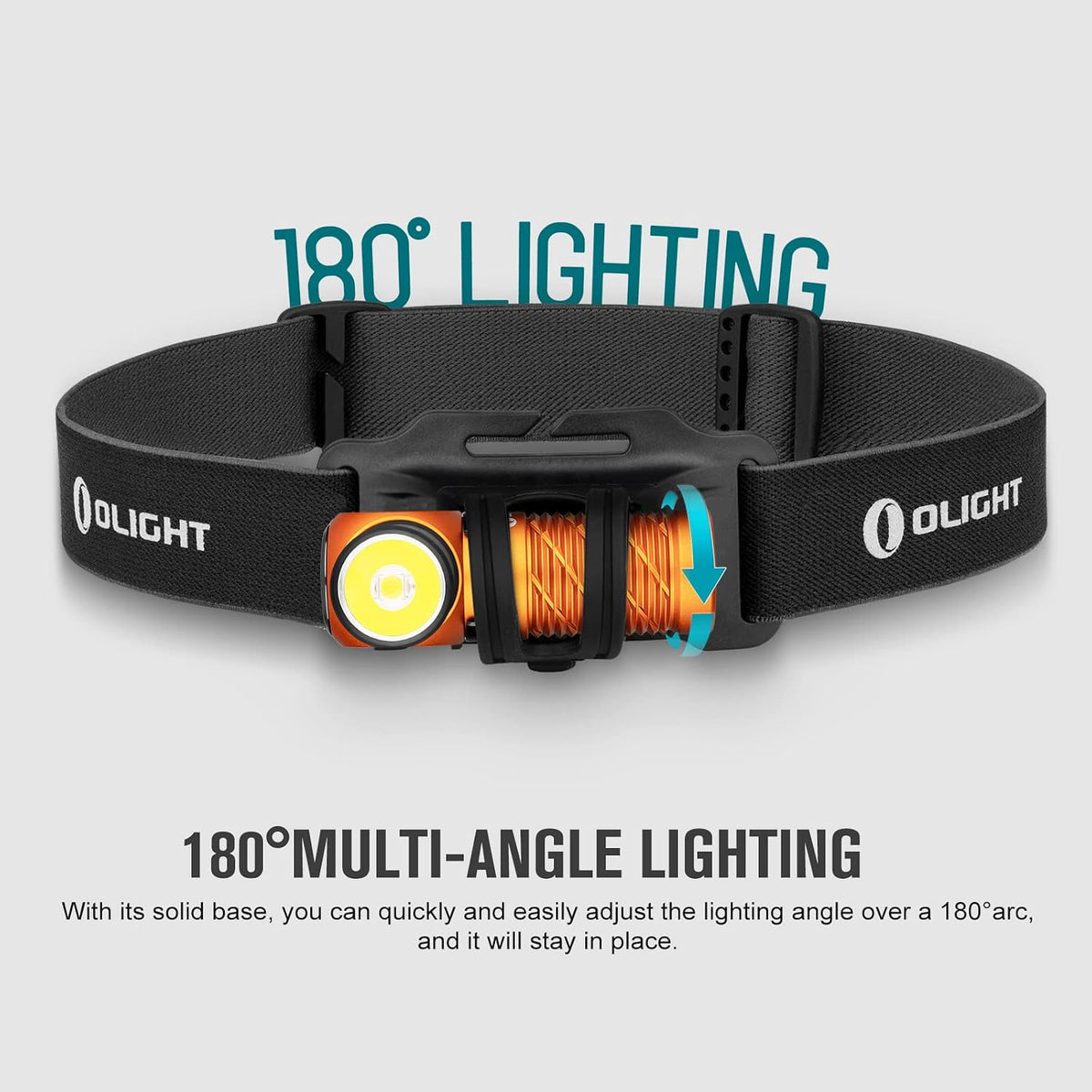 OLIGHT Perun 2 Mini Headlamp Rechargeable, 1100 Lumens, Red Light, Orange