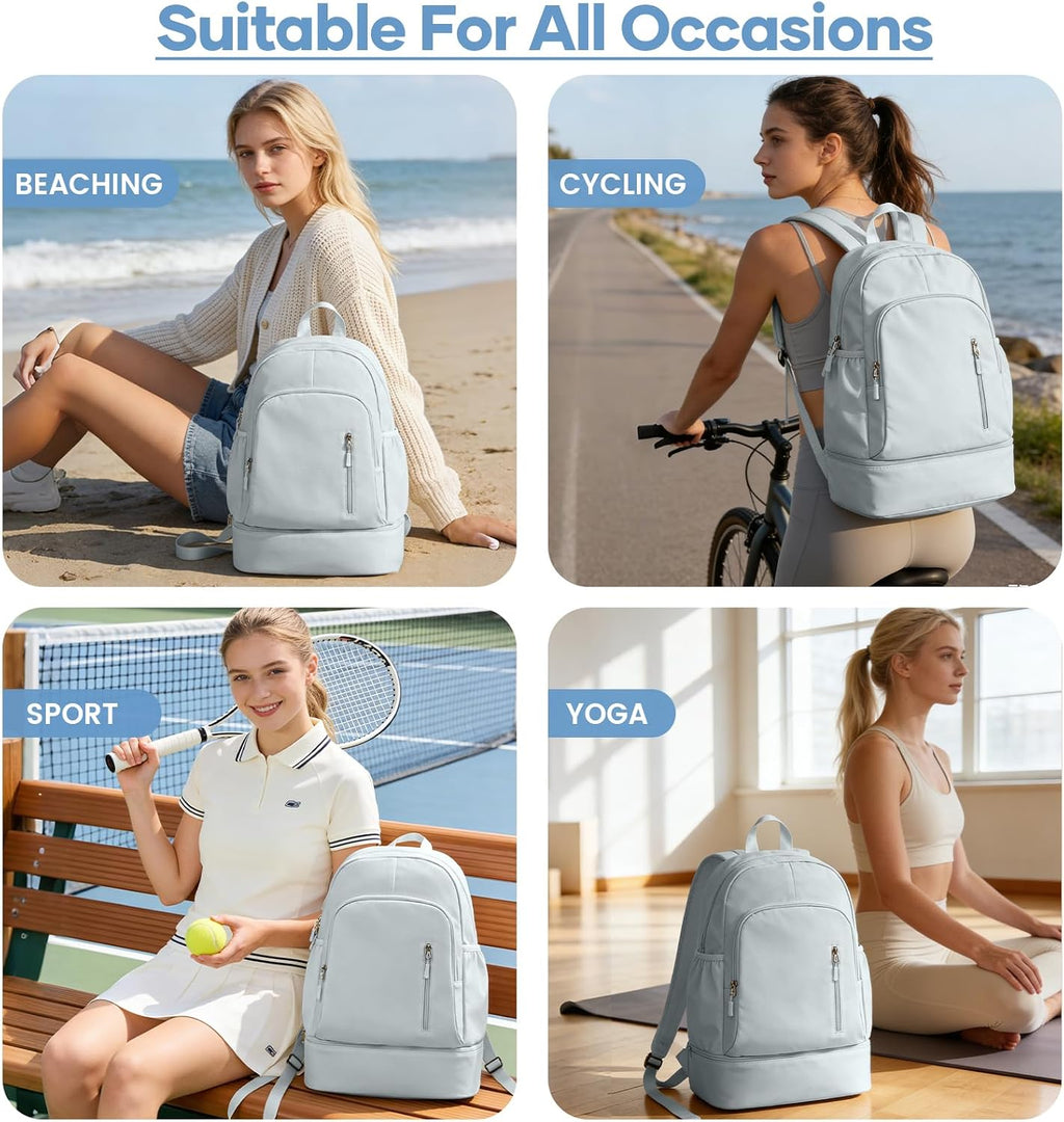 Gym Backpack for Women, Dance Volleyball Backpacks With Shoe Compartment