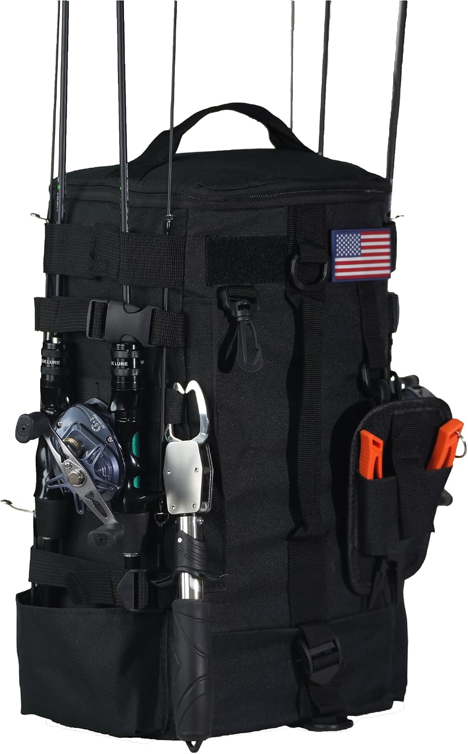 kokkoya Small Fishing Backpack with 2 Rod Holders, 16L Kayak Tackle Bag