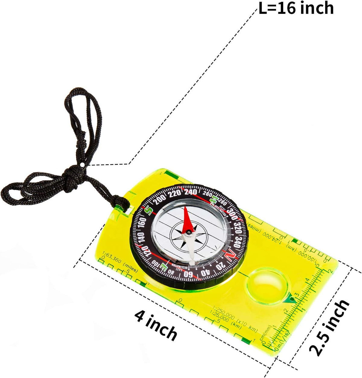 Gejoy 4 Pcs Orienteering Compass Advanced Scout Compass for Hiking