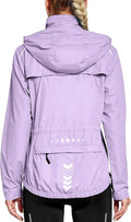 FitsT4 Sports Womens Running Cycling Windbreaker Reflective Jackets Hooded